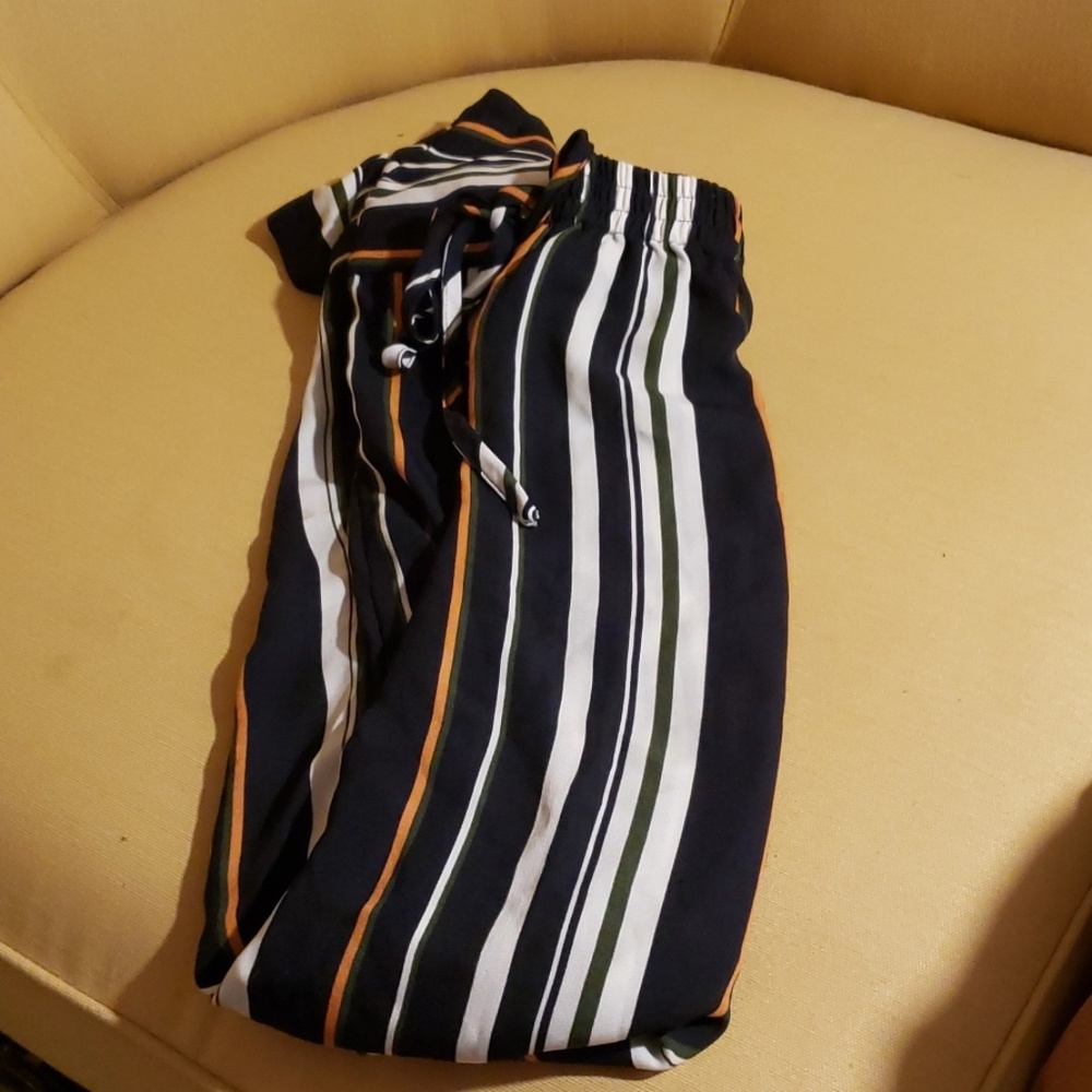 Striped flowy pants